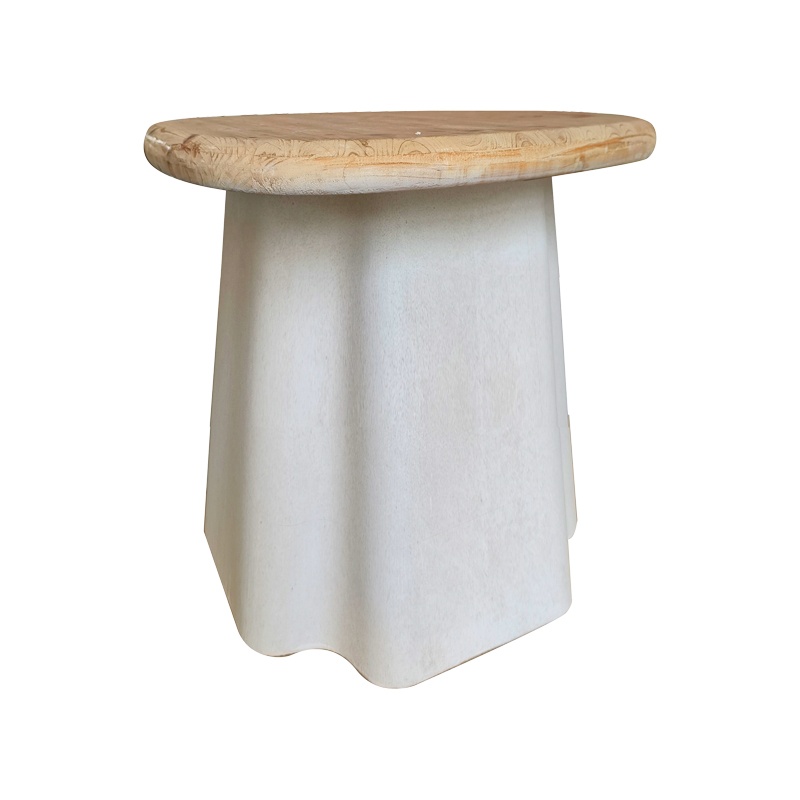 Set masute de cafea, 2 buc, Loberta, Pako, Alb 60x60x43 cm - 4