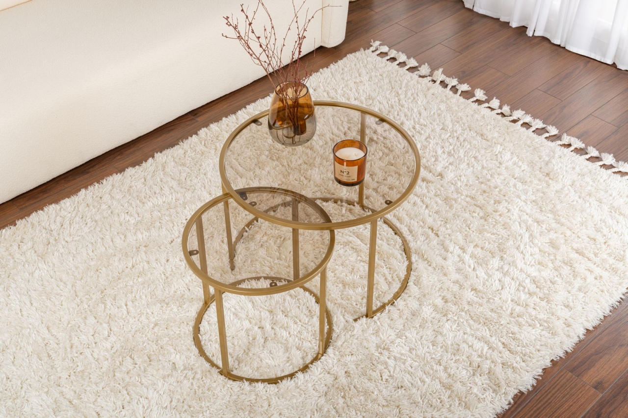 Set masute de cafea Aurum Auriu - 3 | YEO