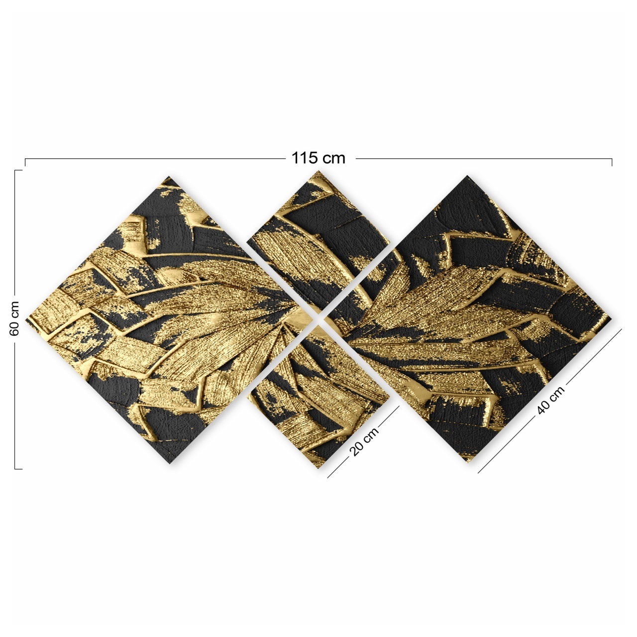 Set tablouri canvas (4 bucati) 4MDF700733563 Multicolor 60x115 cm - 2 | YEO