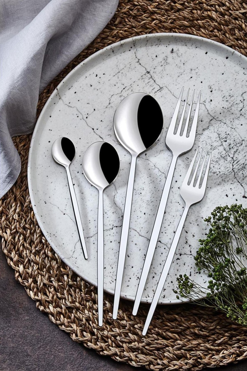 Set tacamuri 30 bucati Mokk30 Crom 21x4.7 cm