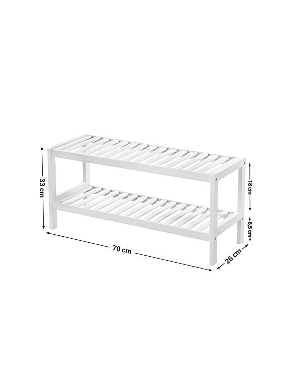 Suport pentru pantofi, Songmics, Alb, LBS02WT, 70 x 26 x 33 cm - 3 | YEO