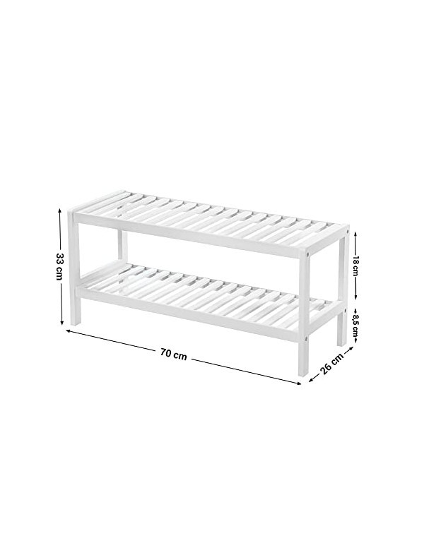 Suport pentru pantofi, Songmics, Alb, LBS02WT, 70 x 26 x 33 cm - 3 | YEO