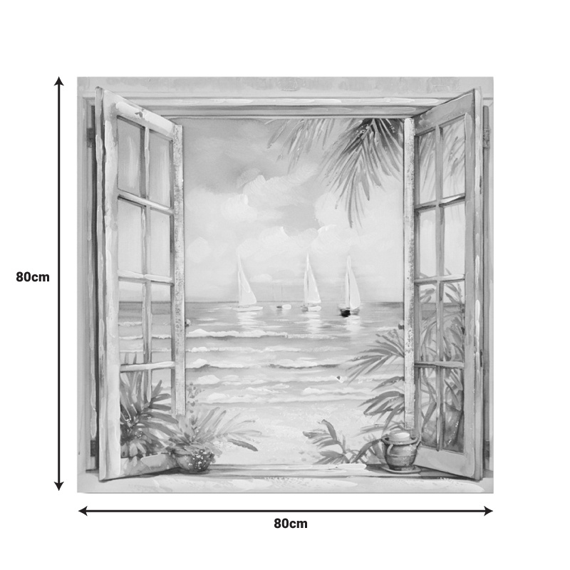 Tablou canvas Deive E Inart, Pako World, 80x3x80 cm