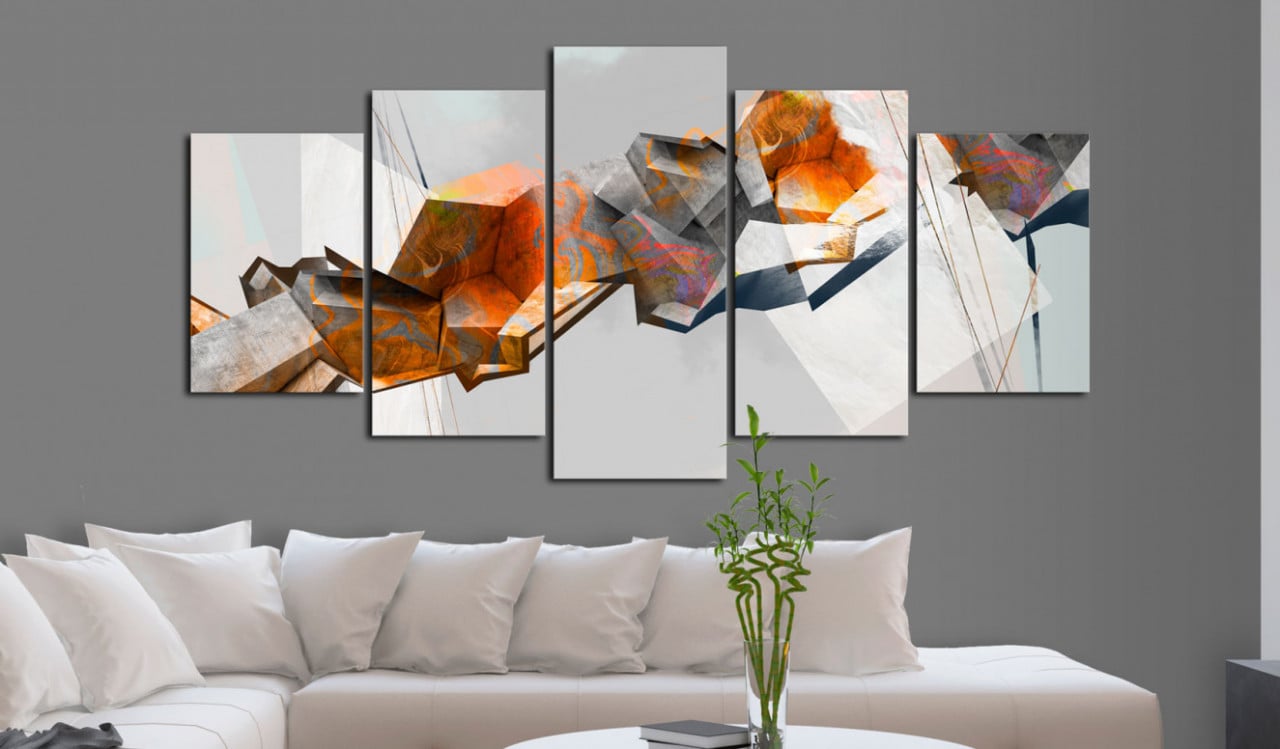 Tablou - Fiery Blocks 100x50 cm - 1 | YEO