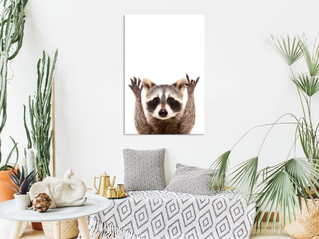 Tablou - Raccoon (1 Part) Vertical 40x60 cm - 1 | YEO