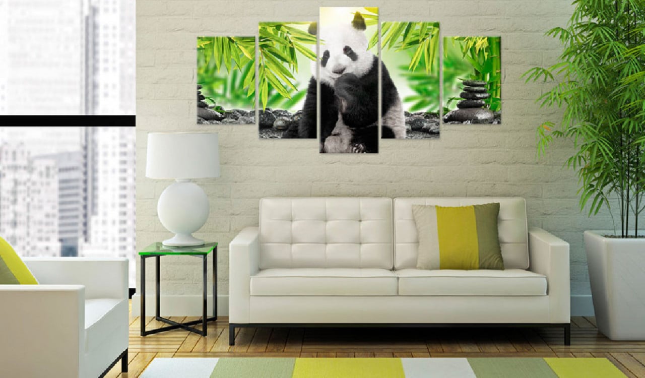 Tablou - Sweet Little Panda 100x50 cm - 1 | YEO