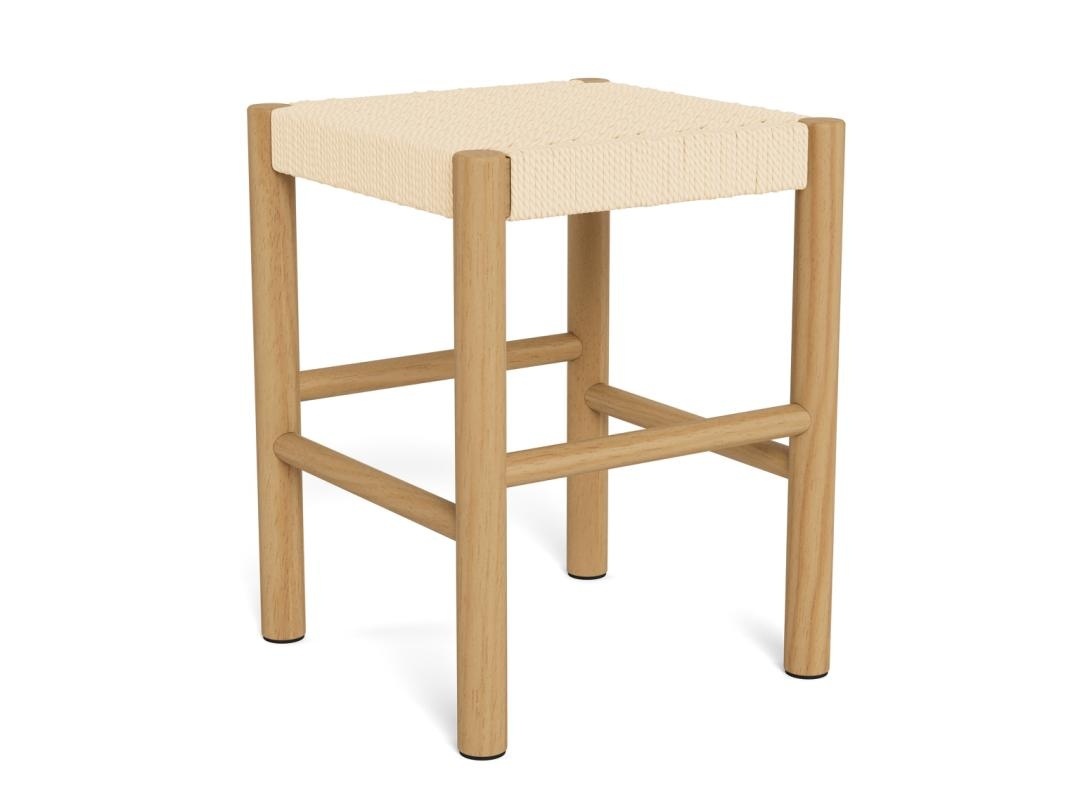 Taburet Alvin, Alb, 45x35x35 cm - Imagine 4