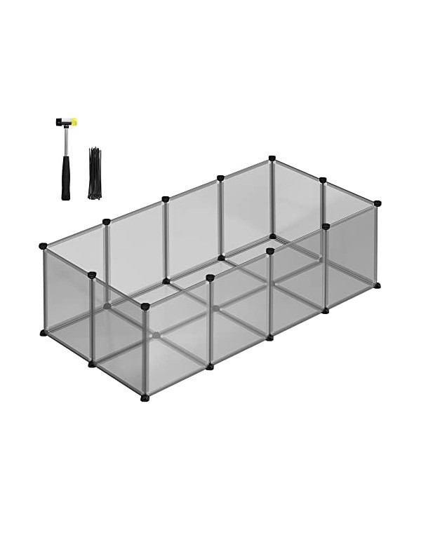 Tarc pentru animale de companie, Songmics, LPC002G01, Gri, 143 x 73 x 46 cm