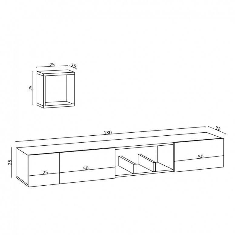 Ansamblu Comoda TV Avior Sapphire Oak - 4 | YEO