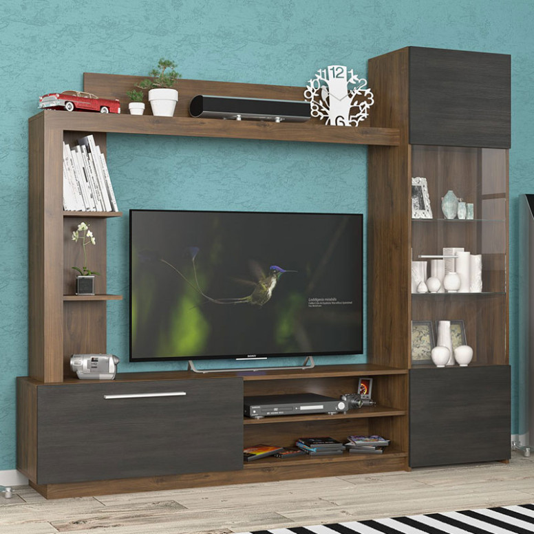 Ansamblu Comoda TV June Oak 204x35x177 cm - 1 | YEO