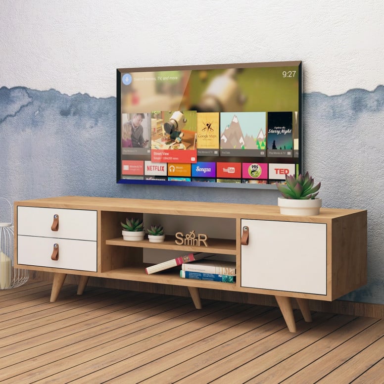 Ansamblu Comoda TV Lara Oak-Alb