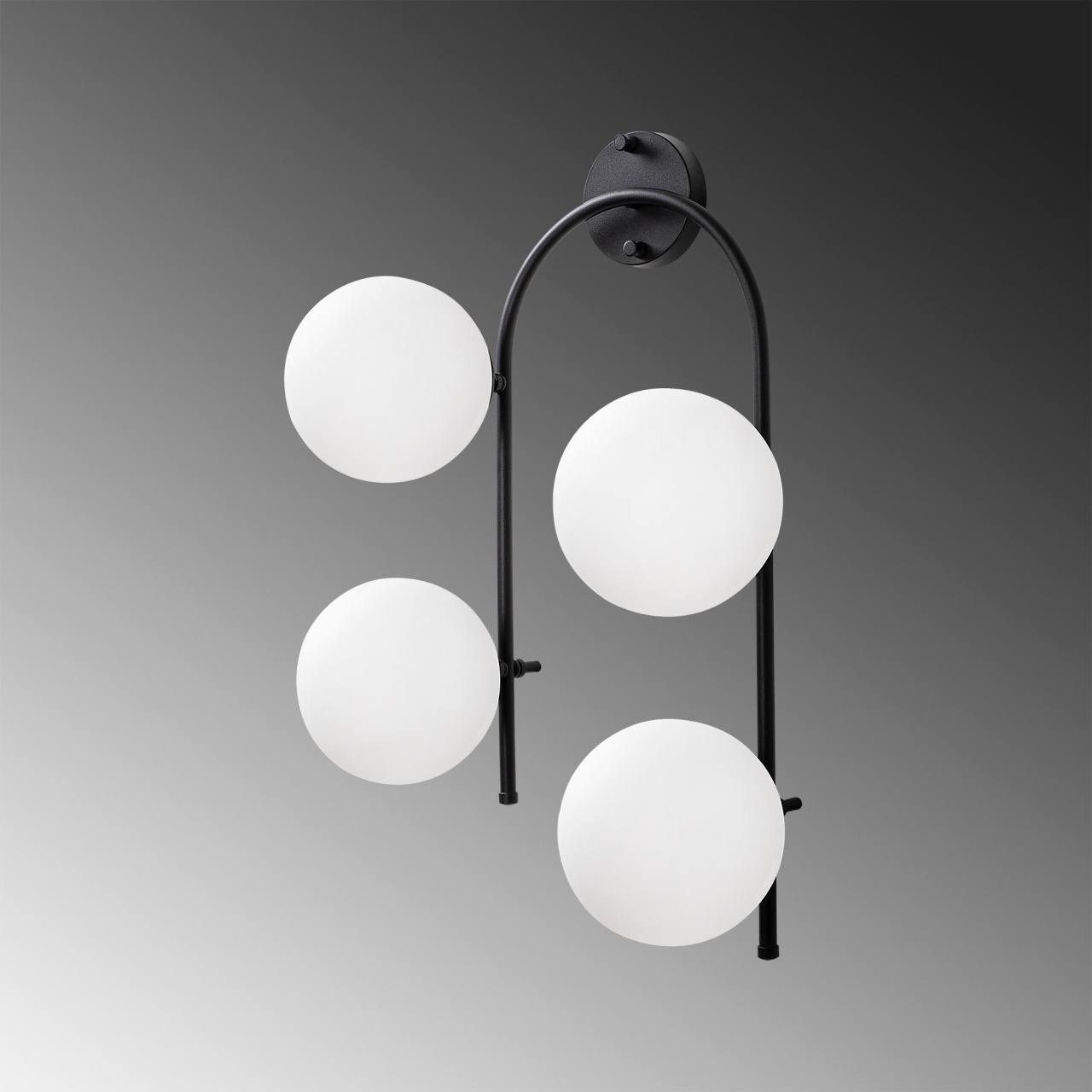 Aplica de perete Jewel Negru 40x26x62 cm - 3 | YEO