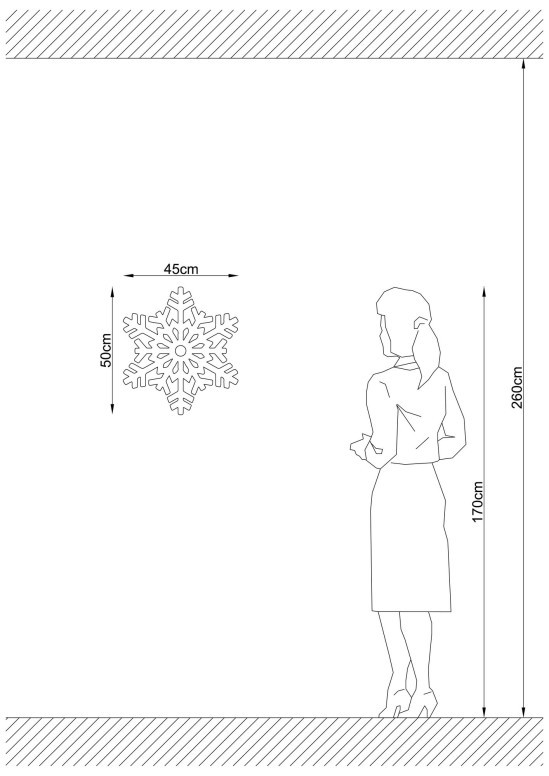 Aplica Fulg de nea 606-A Umbră Negru - 4 | YEO