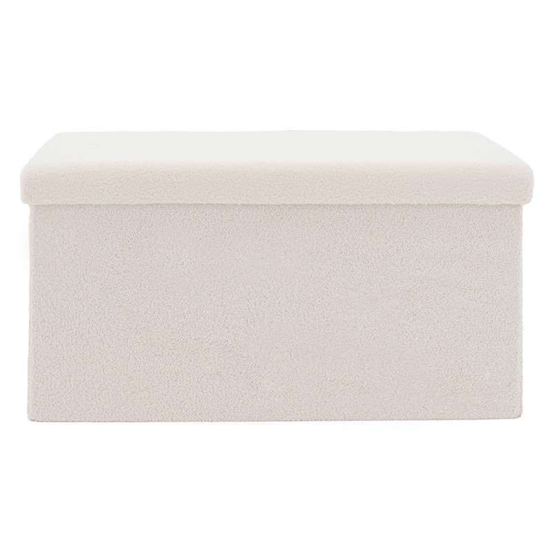 Bancuta hol cufar cu spatiu de depozitare Forward material textil boucle ivory 76.5x38x37.5cm - 1 | YEO