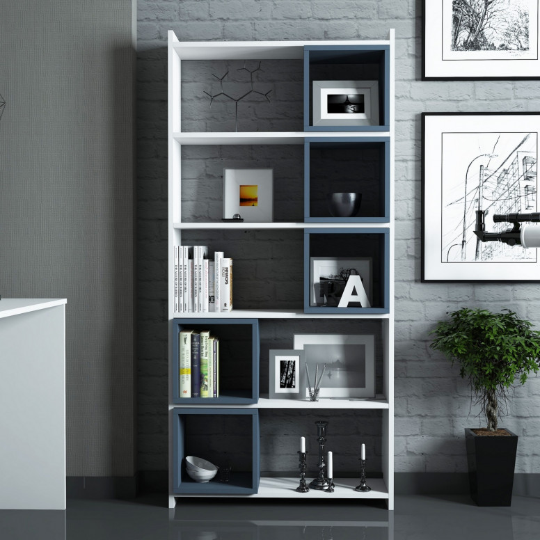 Biblioteca Box Alb-Blue - 1 | YEO