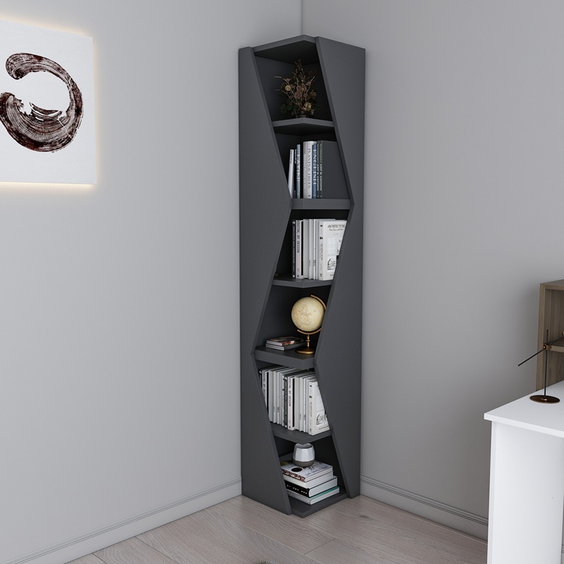 Biblioteca Klaro, Pako World, Antracit, 32x32x165 cm - 1 | YEO
