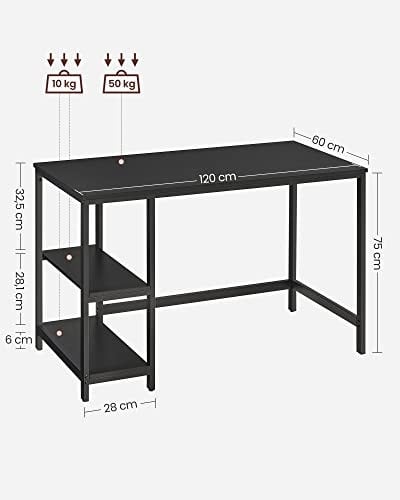 Birou, Vasagle, Negru, 120x60x75 cm - 3 | YEO