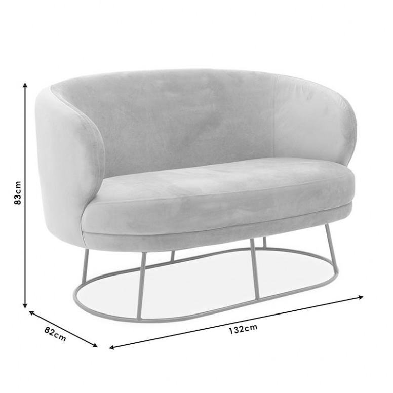 Canapea Gloria 2 Locuri Rozaliu 132x82x83 cm