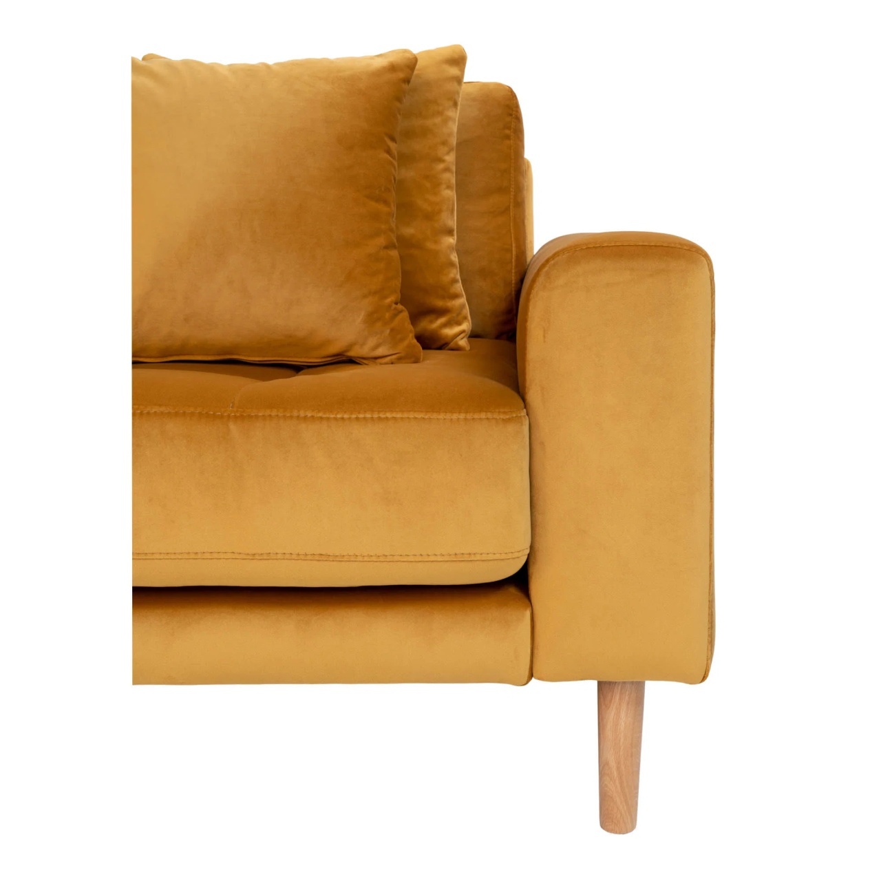 Canapea lounge Lido, Galben mustar, 92x290x76 cm