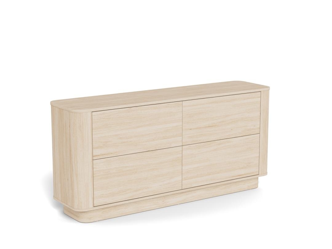 Comoda Atmore, Alb, 75x160x40 cm - Imagine 2