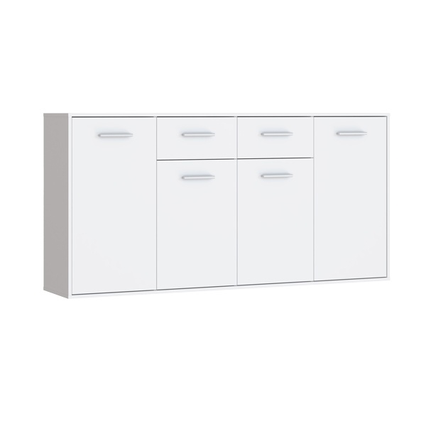 Comoda Drepen melamina alb 162.3x34.2x81.7 cm