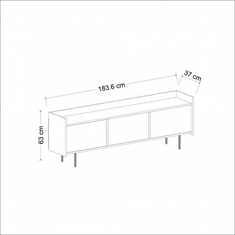 Comoda TV Atlas - Alb - 1 | YEO