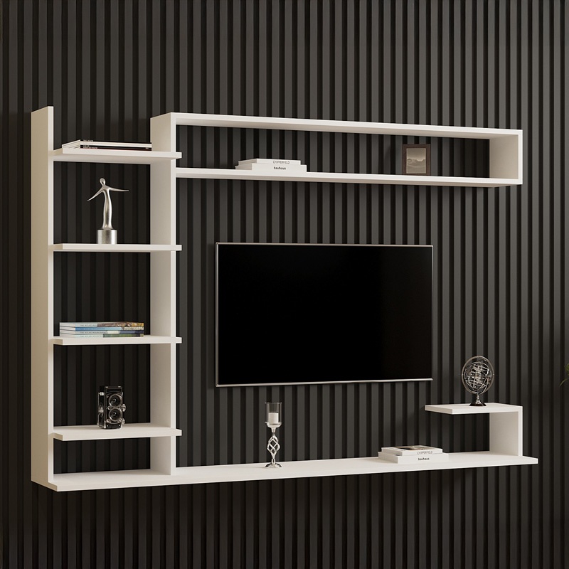 Comoda TV Dilan, Pako World, Alb, 180x29x121 cm - 1 | YEO