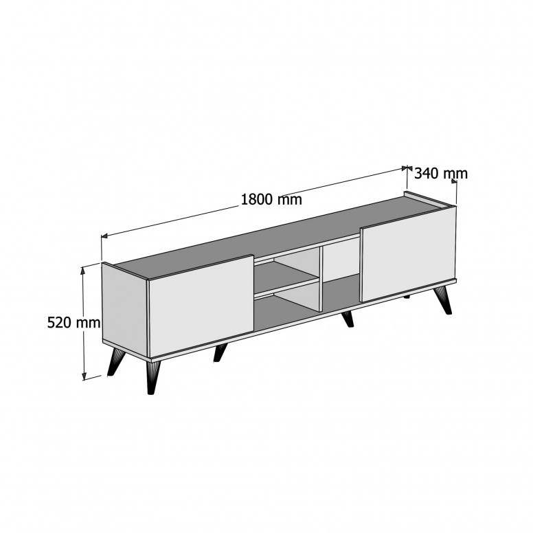 Comoda TV Elegante 1330 - 4 | YEO