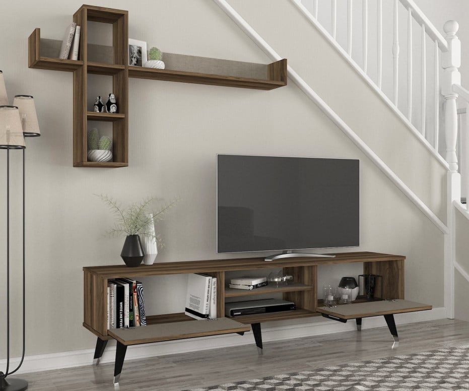 Comoda TV Logan - Walnut - 2 | YEO