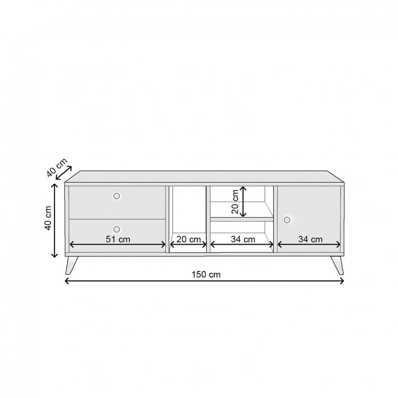 Comoda TV Onay - L3022 - 4 | YEO