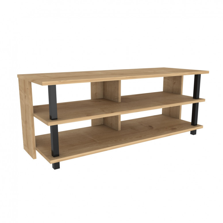 Comoda TV Pueblo - Negru, Oak - 3 | YEO