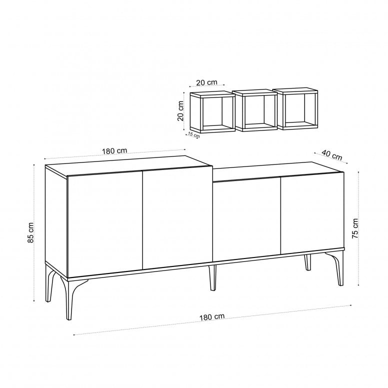 Consola Magne Sapphire Oak - 4 | YEO