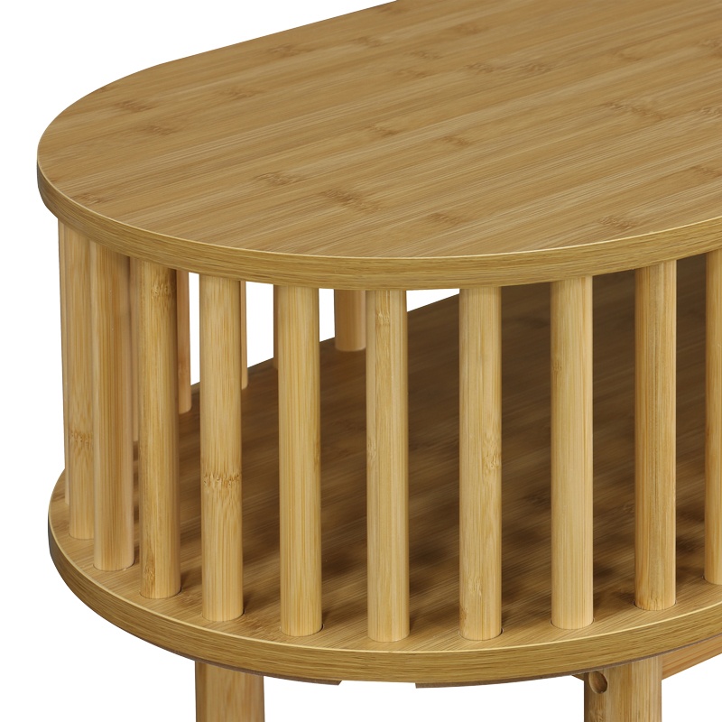 Consola Nodial, Pako World, MDF/Bambus, Natural, 120x39x85 cm