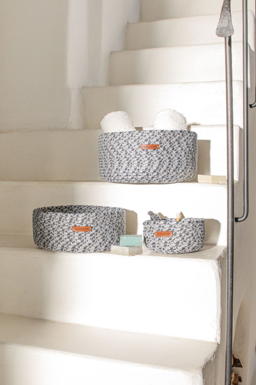 Cos decorativ (Bumbac 100%) 9051018 Gri 25x50 cm