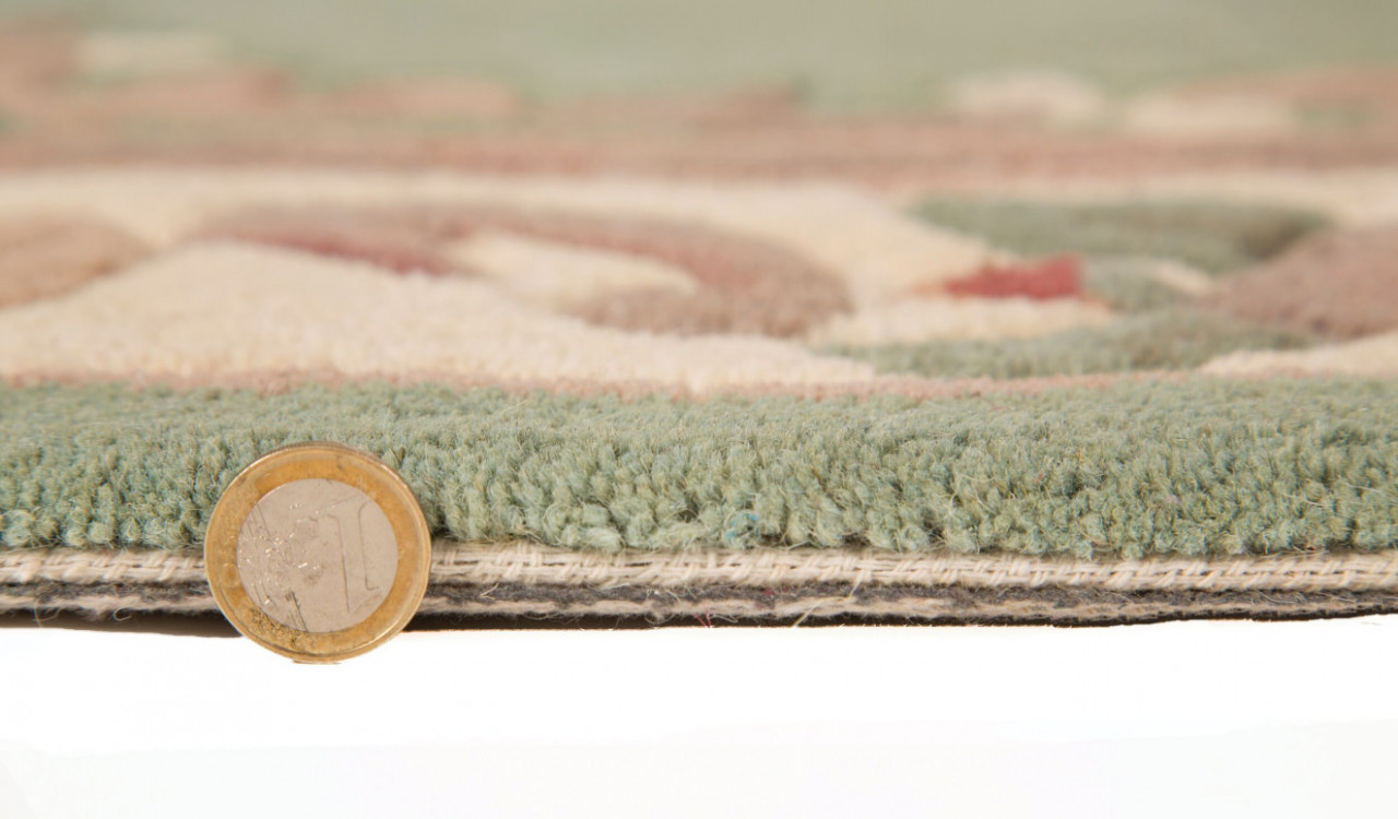 Covor Aubusson Verde 120X120 cm, rotund, Flair Rugs