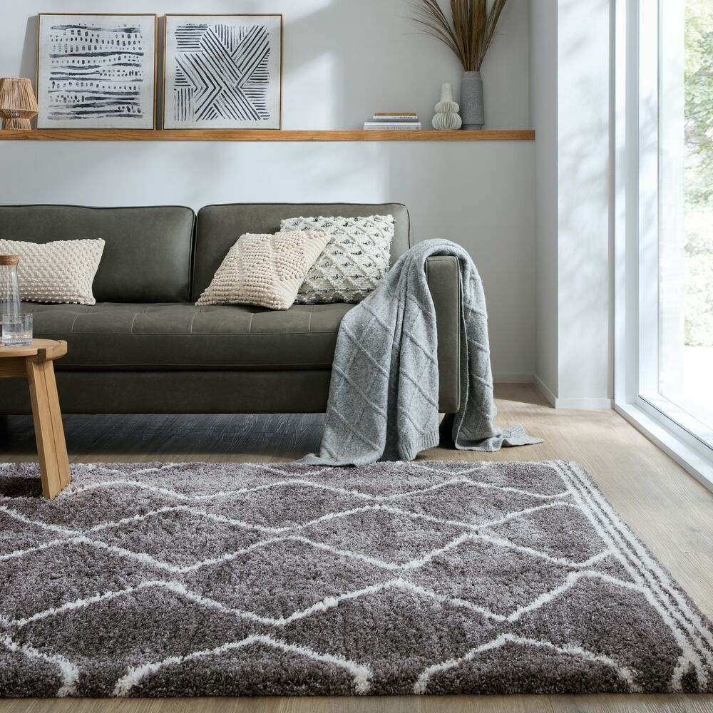 Covor Melilla Riad Berber Gri 160X230 cm, Flair Rugs
