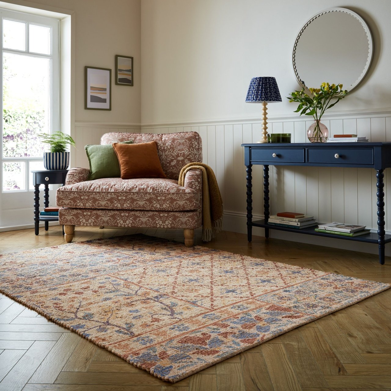 Covor Nadya Taylor Patch Albastru 80X150 cm, Flair Rugs