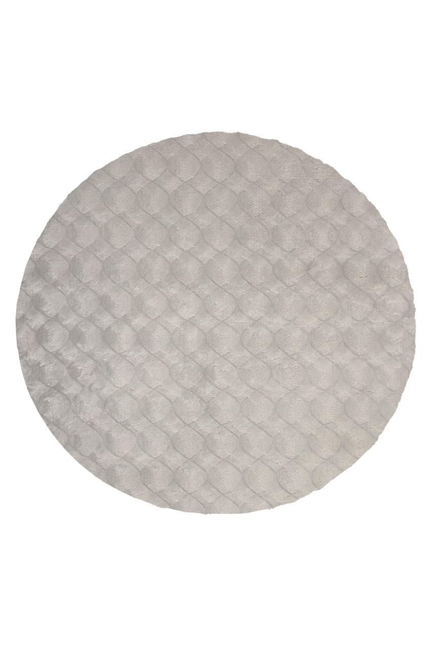 Covor rotund Diamond Cut Gri 200x200 cm