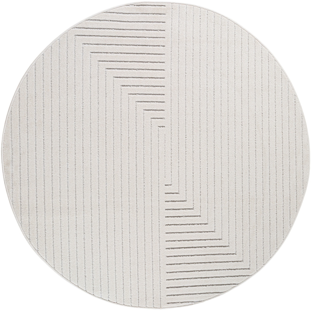 Covor rotund Nova V2 Crem 80x80 cm - Imagine 2
