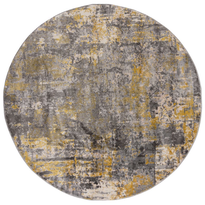 Covor Wonderlust Gri/Galben Ochre 160X160 cm, rotund, Flair Rugs - 1 | YEO