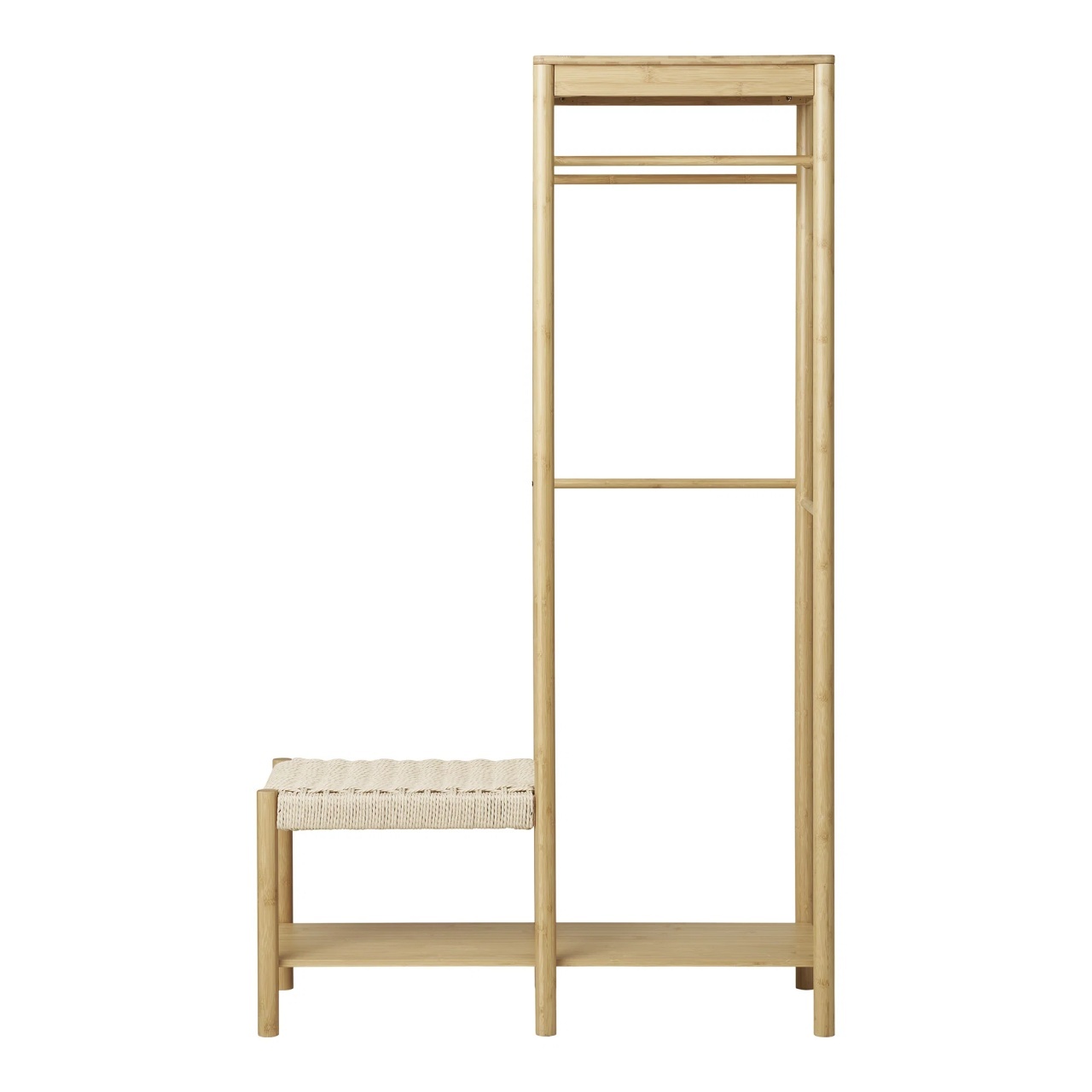 Cuier cu banca Ember, Natural, 95x36x165 cm - Imagine 5