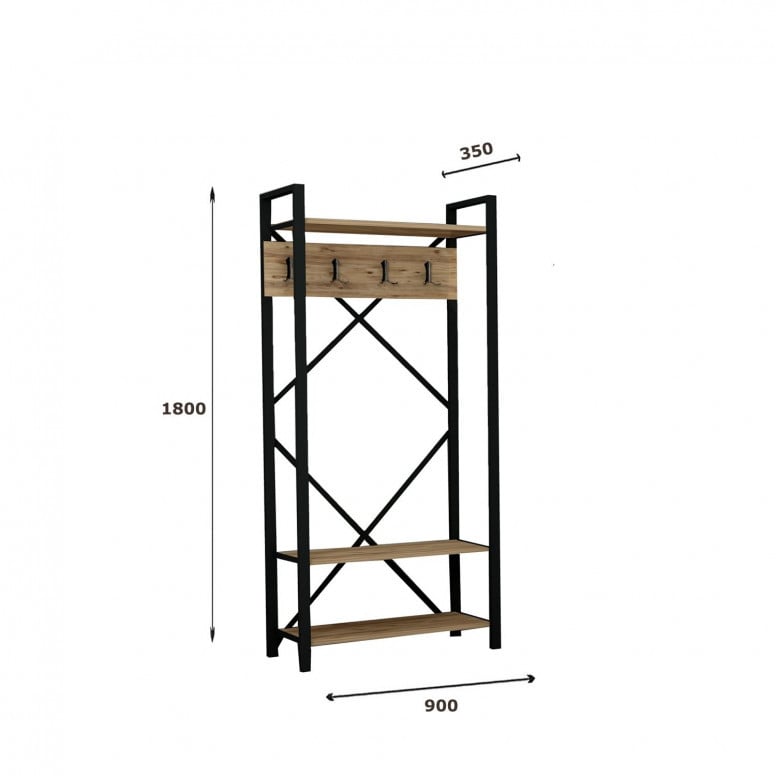 Cuier Hol Athena Atlantic Pine-Negru - 3 | YEO