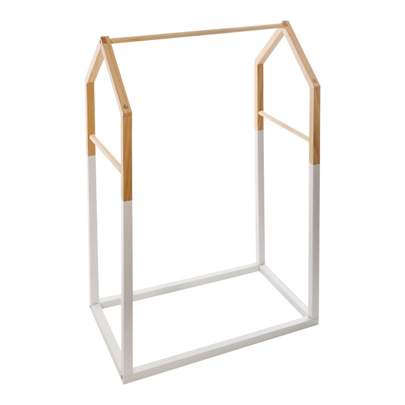 Cuier pentru copii Holen, Pako World, Lemn de pin, Natural-Alb, 60x37x100 cm