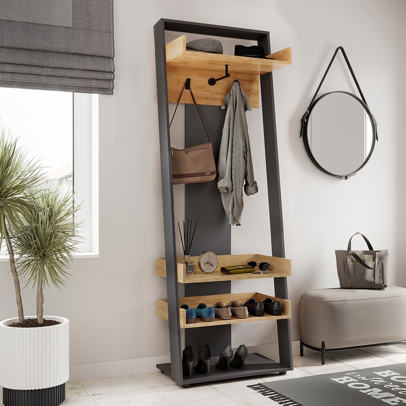 Cuier Sciove Antracit 70x40x200 cm - 1 | YEO