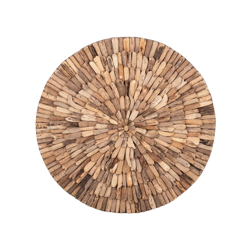 Decoratiune de perete din lemn Wargrene Boho Pako World Natural 60x60x6 cm