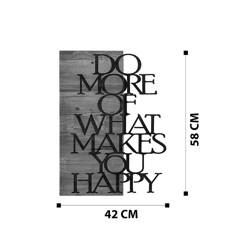 Decoratiune de perete Haper, Pako World, Lemn de pin, Natural, 42x3x58 cm