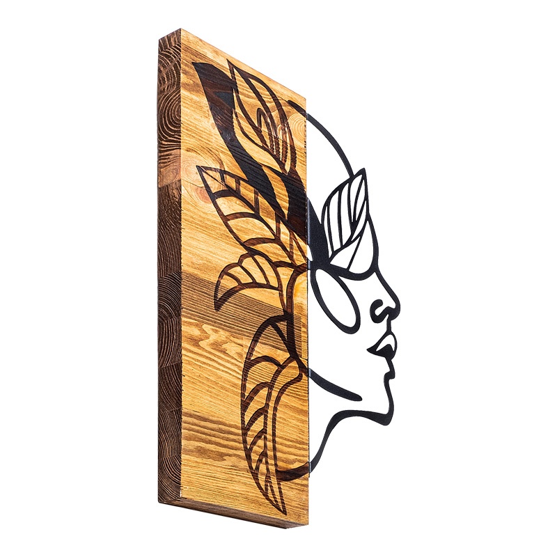 Decoratiune de perete Redian, Pako World, Lemn de pin, Natural, 34x3x50 cm - 2 | YEO