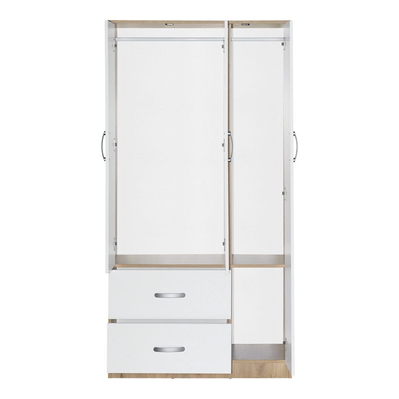 Dulap cu 2 usi si sertare Zelia Maro 90x42x180 cm - 3 | YEO