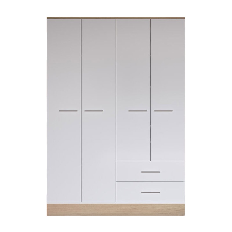 Dulap cu 4 usi Harmony, Pako World, Stejar-Alb, 137x52x198 cm