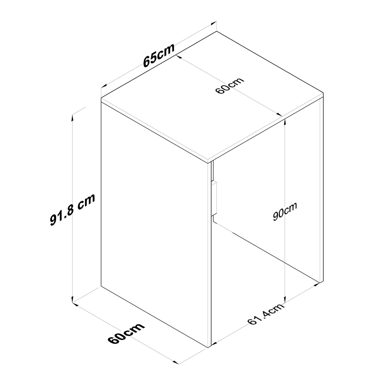 Dulap masina de spalat KD103 Nuc 65x91.8x60 cm